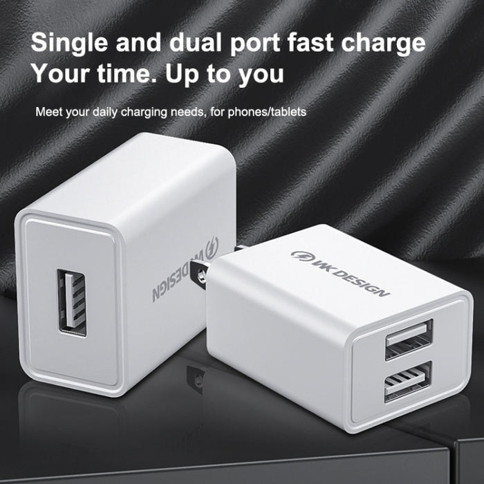 WK WP-U118 Adaptador de corriente para cargador de viaje con puerto USB único de 10 W, enchufe de la UE