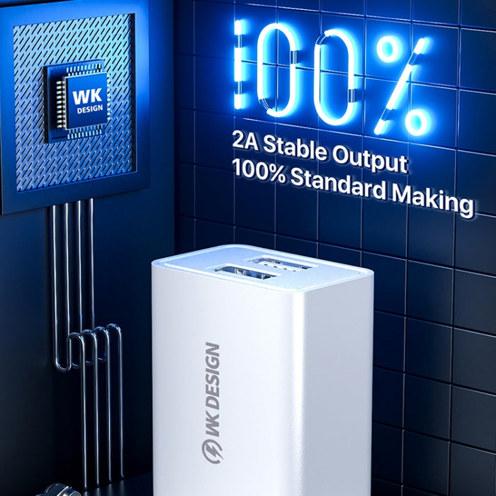 WK WP-U118 Adaptador de corriente para cargador de viaje con puerto USB único de 10 W, enchufe de la UE