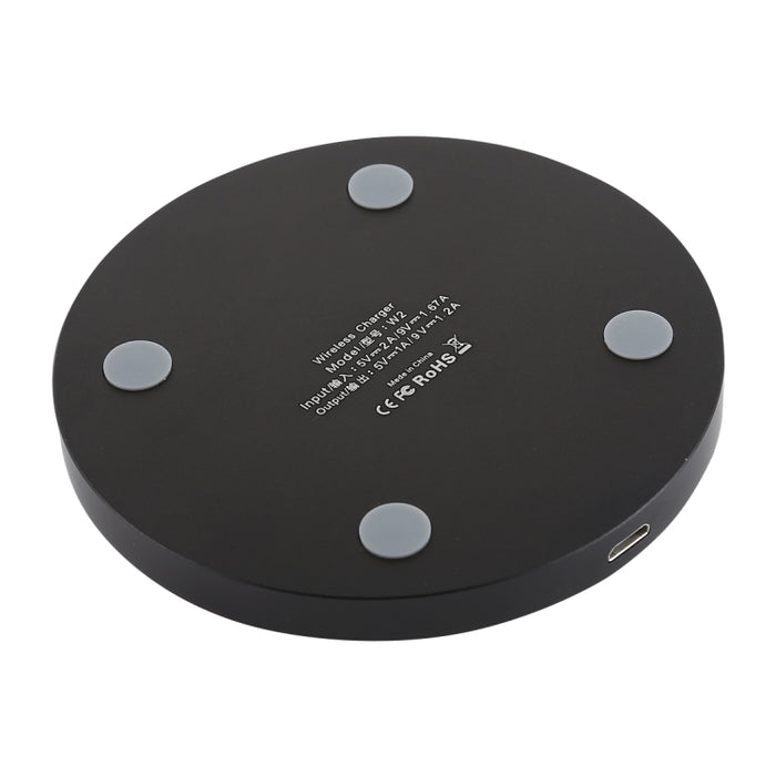 Cargador inalámbrico estándar Qi inteligente W2, compatible con carga rápida