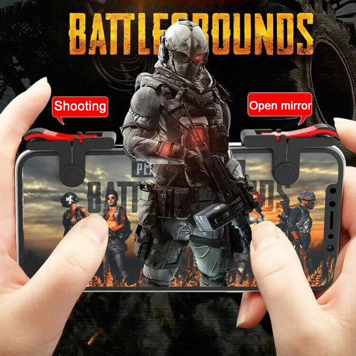D9 1 par de manijas para juegos de teléfonos móviles L / R Shooter PUBG Game Controller