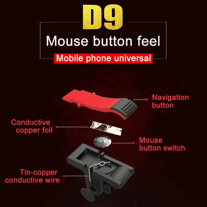 D9 1 par de manijas para juegos de teléfonos móviles L / R Shooter PUBG Game Controller