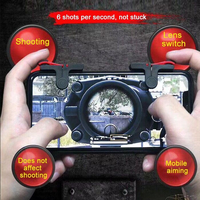 D9 1 par de manijas para juegos de teléfonos móviles L / R Shooter PUBG Game Controller