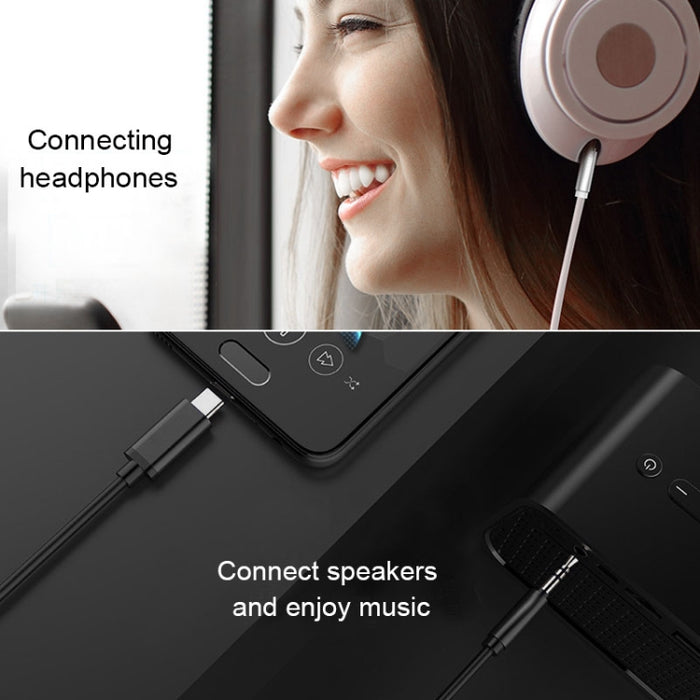 MH-CM32 Cable de audio para teléfono móvil de 8 pines y tipo C a conector de 3,5 mm