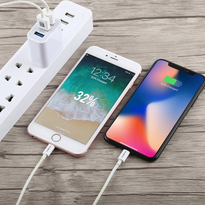 Cargador de viaje con cargador rápido de 3.1A y 3 puertos USB, enchufe de EE. UU.
