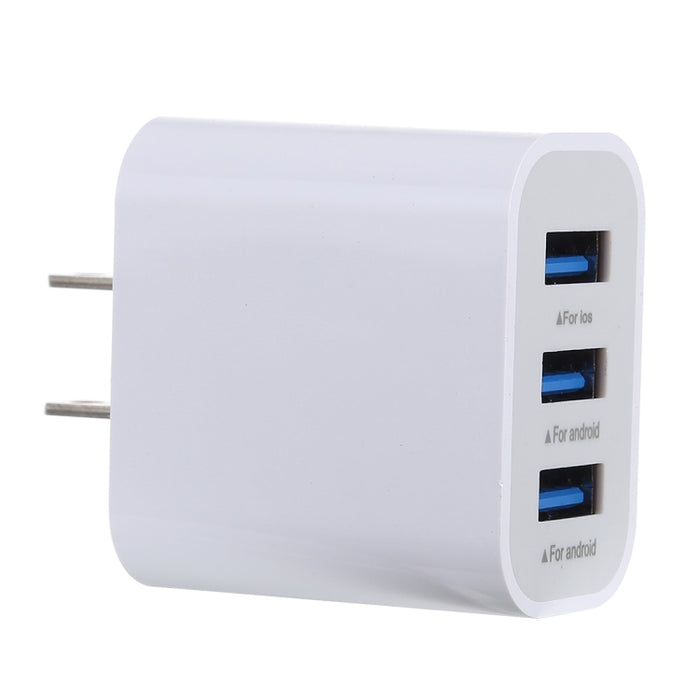Cargador de viaje con cargador rápido de 3.1A y 3 puertos USB, enchufe de EE. UU.