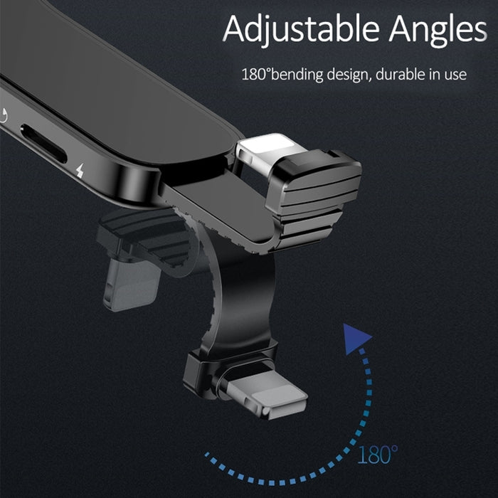 LXS08 Adaptador de carga rápida con soporte de anillo de conector de audio de 8 pines a 8 pines + 3,5 mm