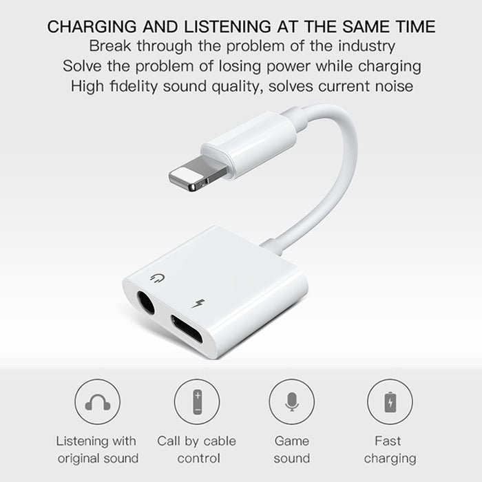 JOYROOM S-Y104 Adaptador Lightning doble Apple serie Ben, longitud: 1,2 m