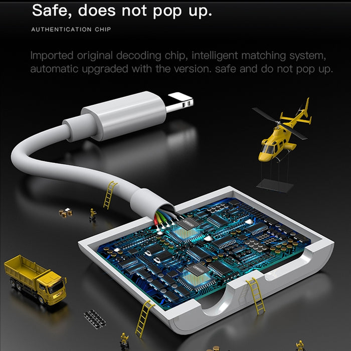 JOYROOM S-Y104 Adaptador Lightning Apple 3.5+ Serie Ben, Longitud: 1,2 m