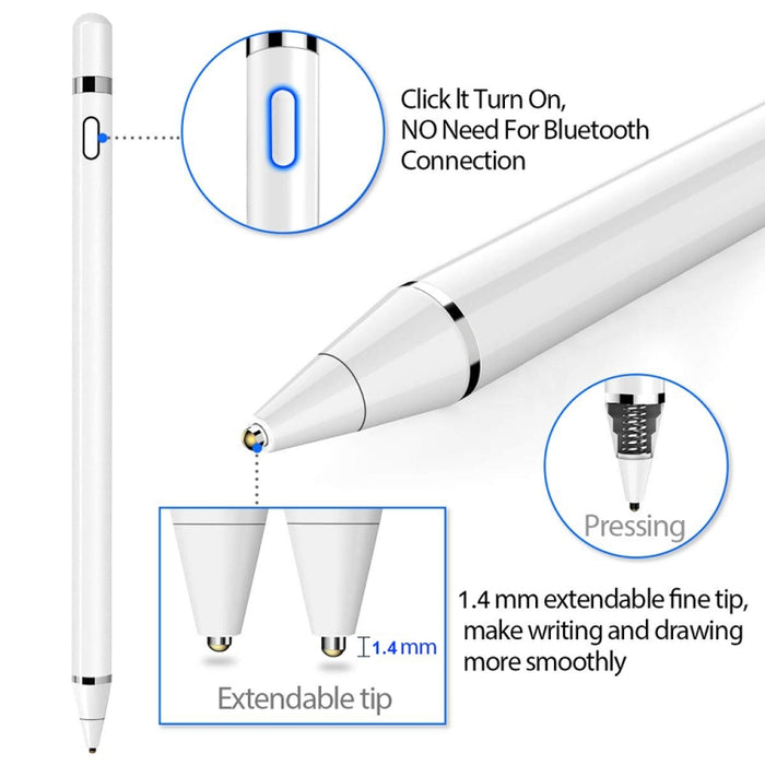 Lápiz óptico con sensibilidad de punta de 1,4 mm HX DZ870 para iPad, iPhone y Galaxy