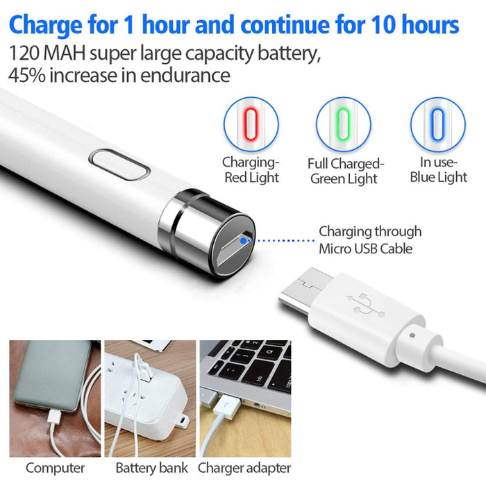 Lápiz óptico con sensibilidad de punta de 1,4 mm HX DZ870 para iPad, iPhone y Galaxy