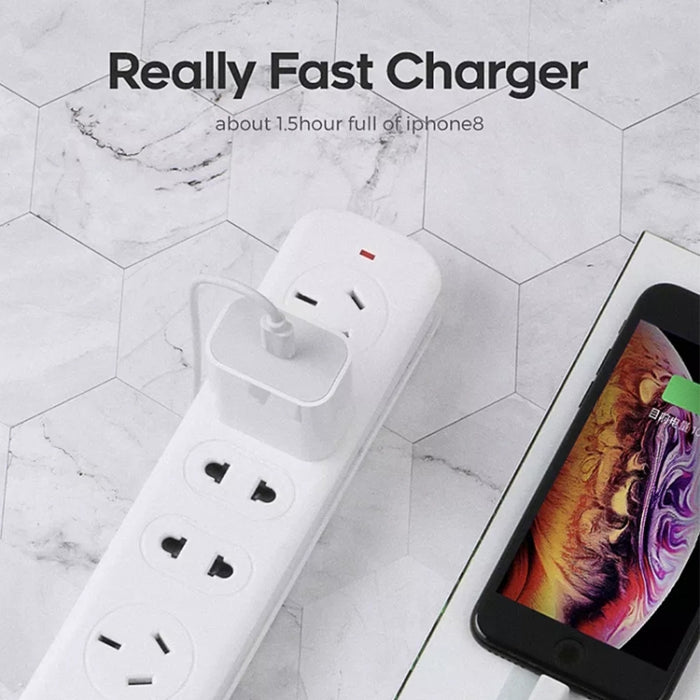 Cargador de viaje con interfaz USB-C/Tipo-C de 18 W, enchufe de EE. UU.