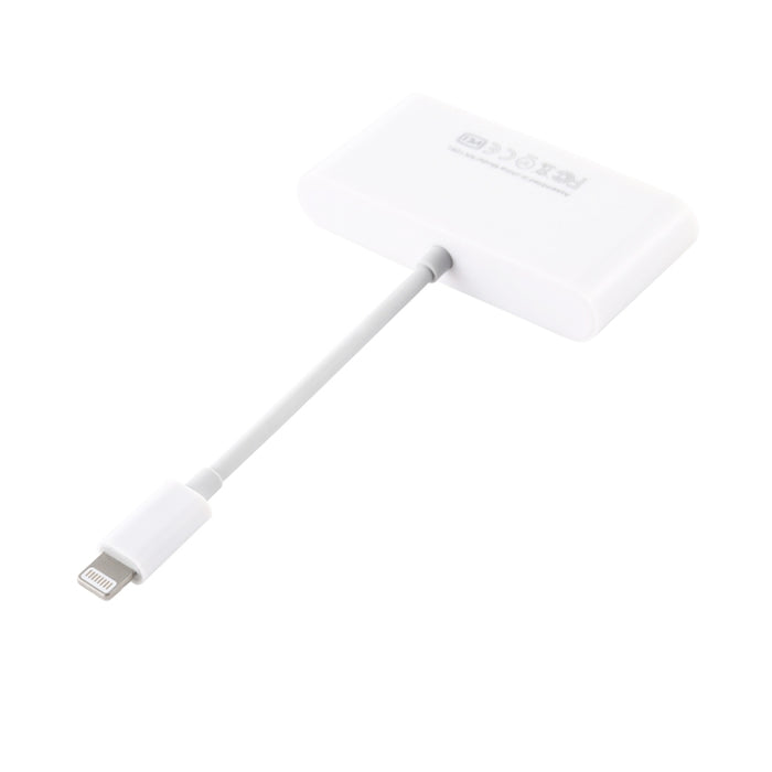 NK-108L Adaptador de lector de cámara de 8 pines a USB + tarjeta TF + tarjeta SD, compatible con sistemas IOS 9.1 y superiores