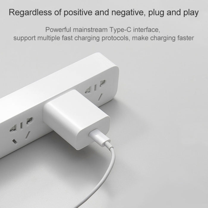 Original Xiaomi AD201 20W Cargador de viaje con interfaz única USB-C / Tipo-C Versión de carga rápida, enchufe de EE. UU.