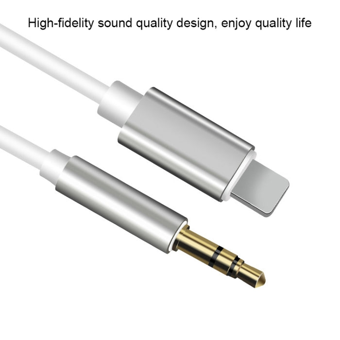 Cable adaptador de audio AUX de 8 pines a 3,5 mm, longitud: 1 m