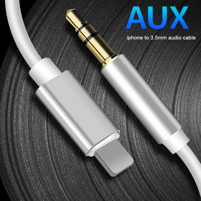 Cable adaptador de audio AUX de 8 pines a 3,5 mm, longitud: 1 m