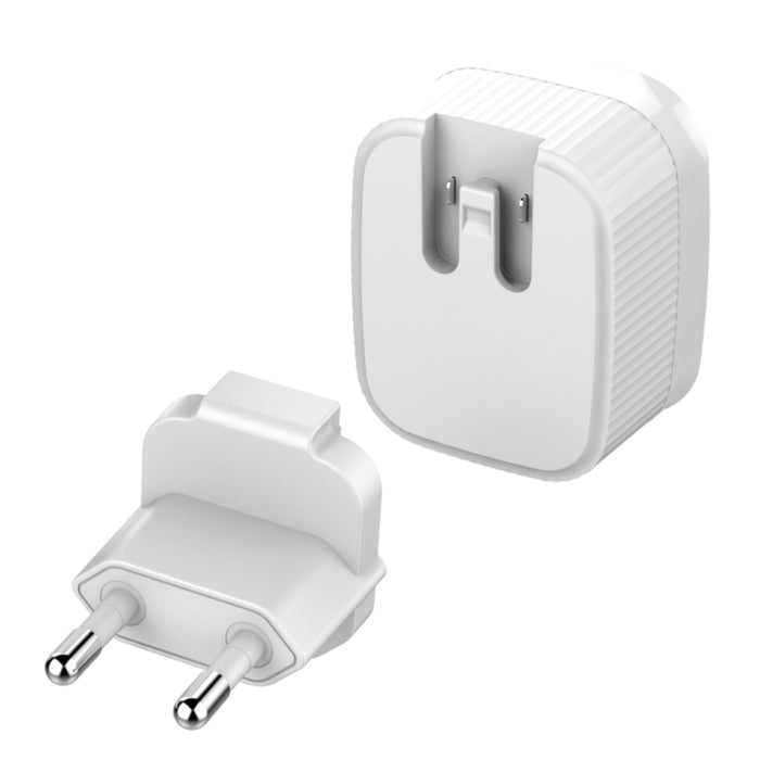 LDNIO A201 2.4A Doble cabezal de carga USB Cargador adaptador de teléfono móvil de carga directa de viaje con cable de datos micro USB