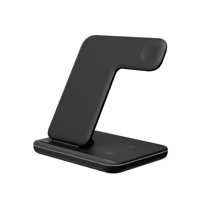 Cargador inalámbrico magnético vertical Z5A QI para teléfonos móviles, relojes Apple y AirPods / Samsung Galaxy Buds / Huawei Free Buds, con anillo de luz táctil
