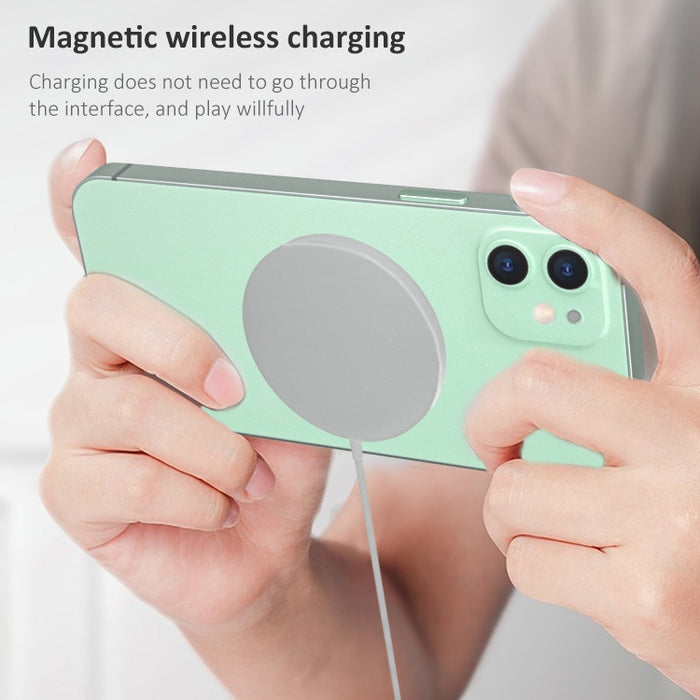 Cargador inalámbrico magnético Magsafe redondo estilo aleación de aluminio OJD-63 15W