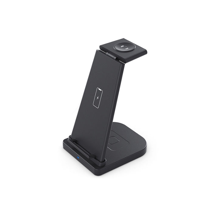 HQ-UD21 Reloj plegable 3 en 1 para teléfono móvil, soporte de carga multifunción, cargador inalámbrico para iPhone, Apple Watch y Airpods