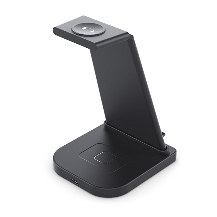 HQ-UD21 Reloj plegable 3 en 1 para teléfono móvil, soporte de carga multifunción, cargador inalámbrico para iPhone, Apple Watch y Airpods