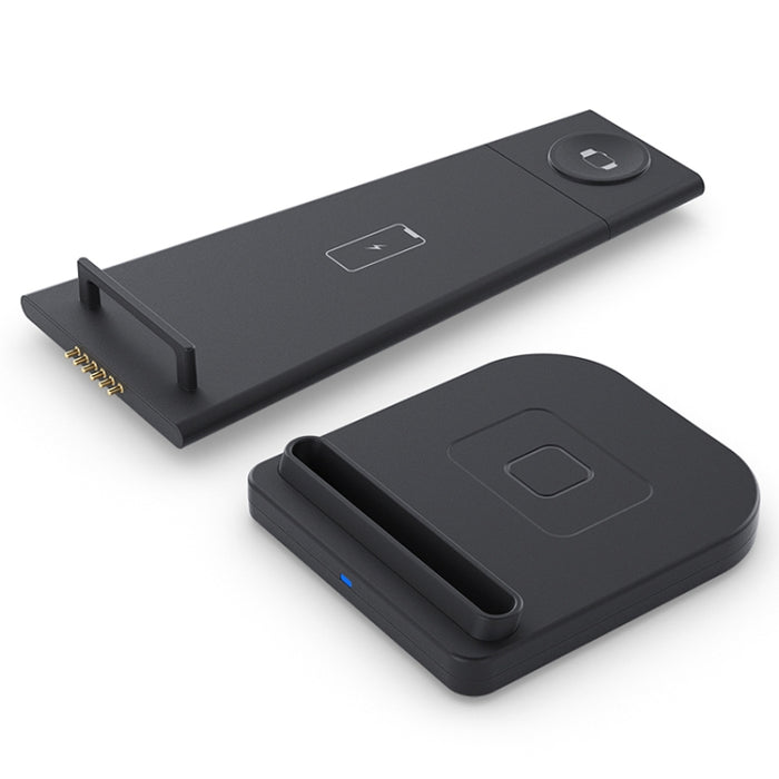 HQ-UD21 Reloj plegable 3 en 1 para teléfono móvil, soporte de carga multifunción, cargador inalámbrico para iPhone, Apple Watch y Airpods