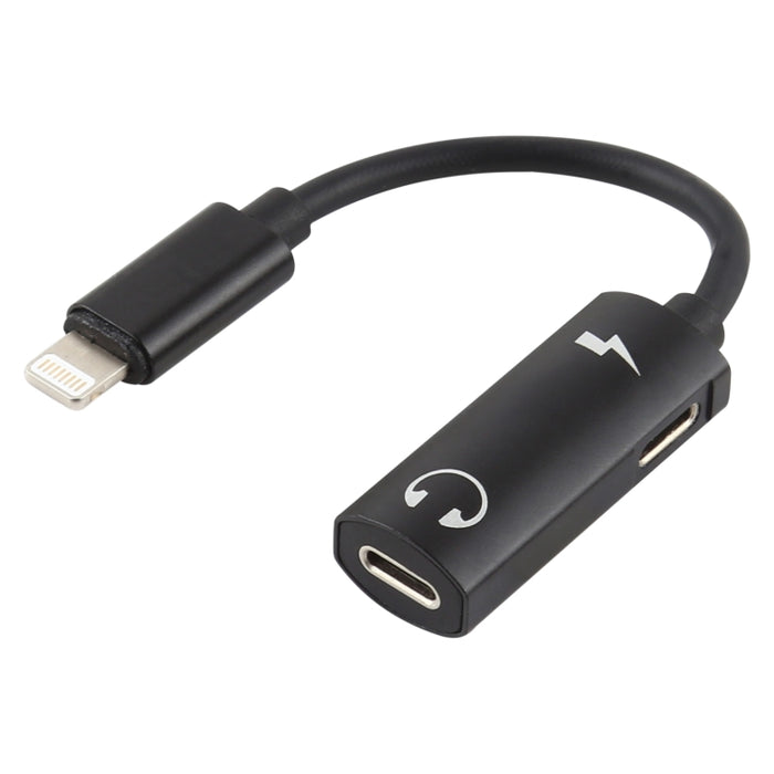 Adaptador de auriculares 2 en 1 de 8 pines macho a doble hembra de 8 pines para cargar y escuchar música, Compatible con todos los sistemas IOS