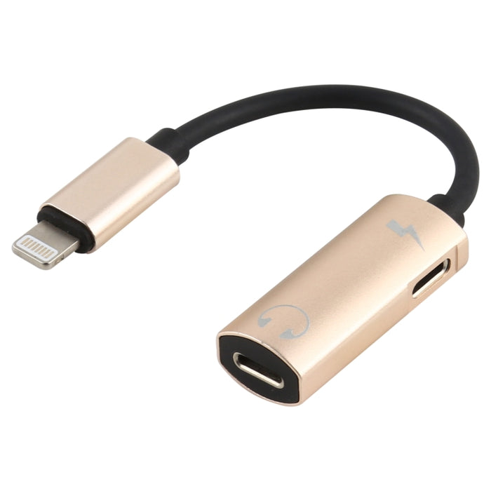 Adaptador de auriculares 2 en 1 de 8 pines macho a doble hembra de 8 pines para cargar y escuchar música, Compatible con todos los sistemas IOS