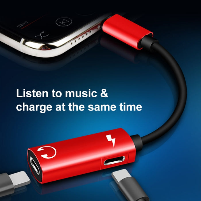 Adaptador de auriculares 2 en 1 de 8 pines macho a doble hembra de 8 pines para cargar y escuchar música, Compatible con todos los sistemas IOS
