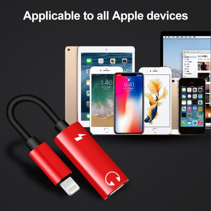 Adaptador de auriculares 2 en 1 de 8 pines macho a doble hembra de 8 pines para cargar y escuchar música, Compatible con todos los sistemas IOS
