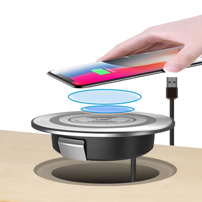 Cargador inalámbrico de escritorio integrado KP-ZMC con cable de interfaz PD+USB Longitud: 1,2 m