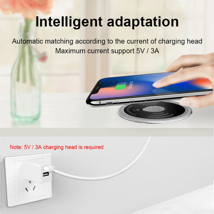 Cargador inalámbrico de escritorio integrado KP-ZMC con cable de interfaz PD+USB Longitud: 1,2 m