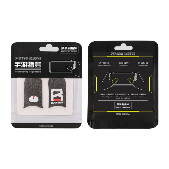 ROCK i27 Cubierta de dedo para juegos táctil sensible antisudor de fibra de plata súper conductora para pulgar/dedo índice