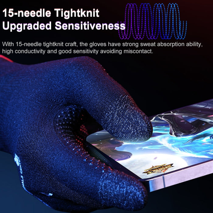 ROCK i28 Guantes para juegos táctiles sensibles al sudor y fibra de plata súper conductivos