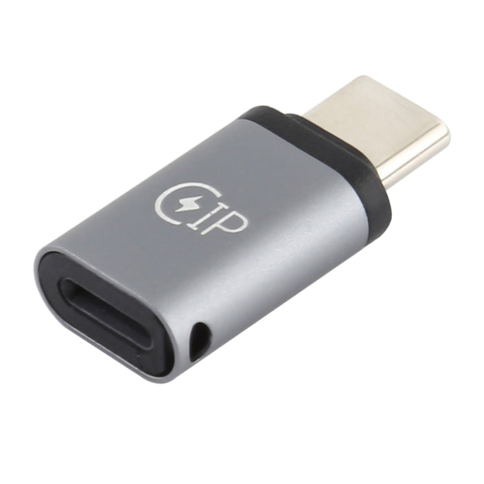 Adaptador de carga USB-C / Type-C macho a hembra de 8 pines, compatible con transmisión de datos