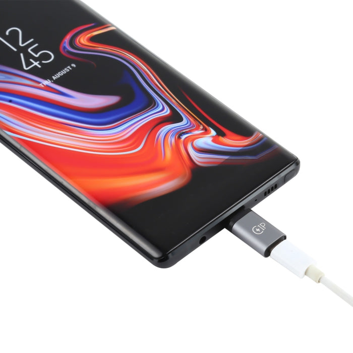 Adaptador de carga USB-C / Type-C macho a hembra de 8 pines, compatible con transmisión de datos