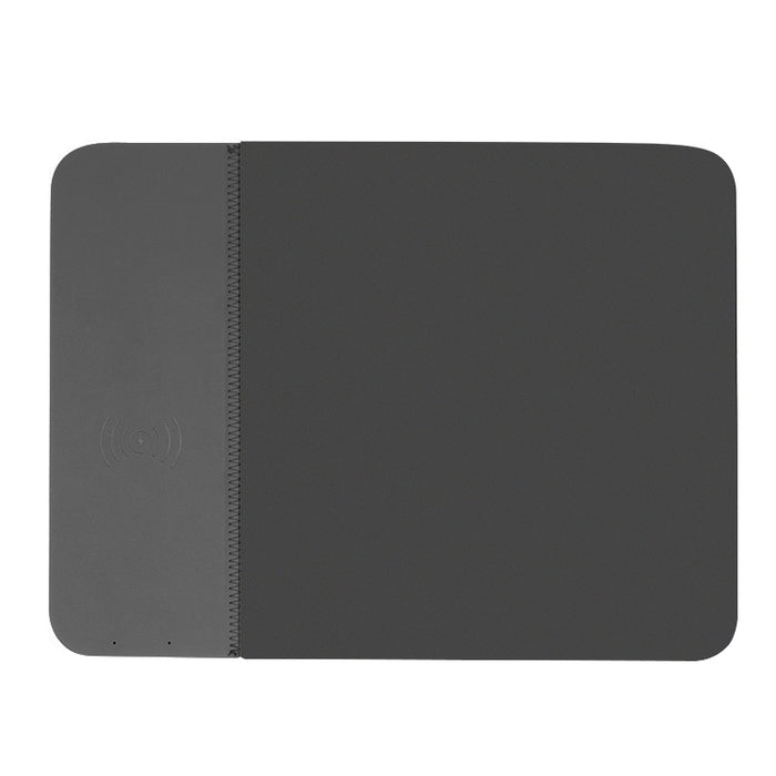 OJD-36 Alfombrilla de ratón de goma con cargador inalámbrico de iluminación estándar QI de 10 W, tamaño: 26,2 x 19,8 x 0,65 cm