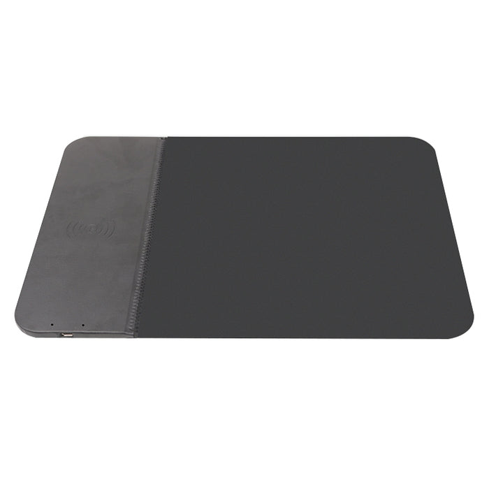 OJD-36 Alfombrilla de ratón de goma con cargador inalámbrico de iluminación estándar QI de 10 W, tamaño: 26,2 x 19,8 x 0,65 cm