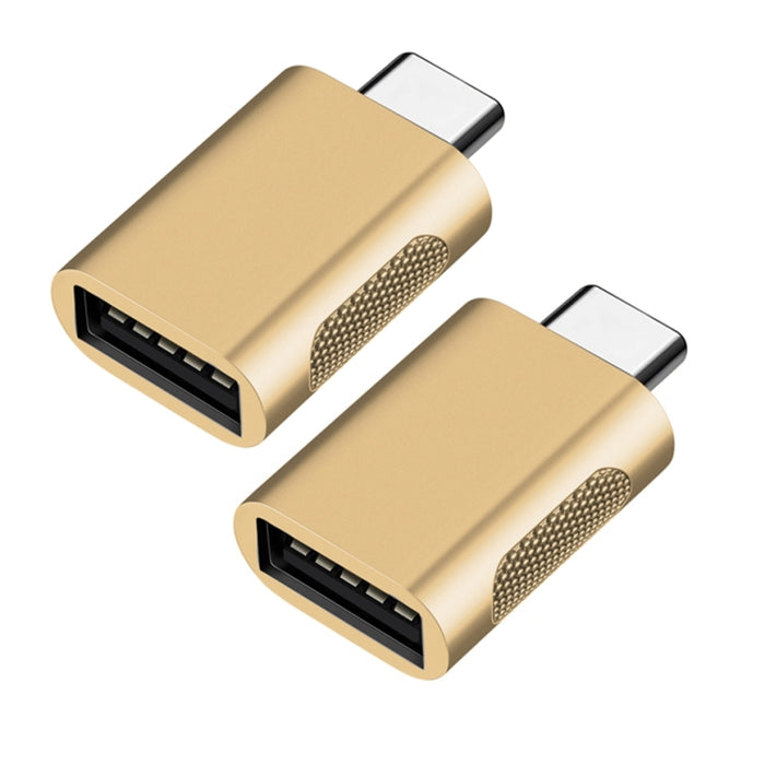 2 PCS SBT-158 USB-C / Type-C macho a USB 3.0 hembra Adaptador de aleación de zinc