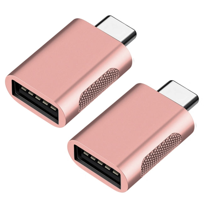 2 PCS SBT-158 USB-C / Type-C macho a USB 3.0 hembra Adaptador de aleación de zinc