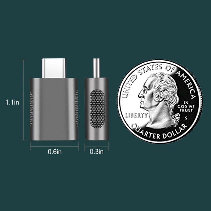 2 PCS SBT-158 USB-C / Type-C macho a USB 3.0 hembra Adaptador de aleación de zinc
