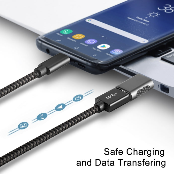 2 PCS SBT-158 USB-C / Type-C macho a USB 3.0 hembra Adaptador de aleación de zinc