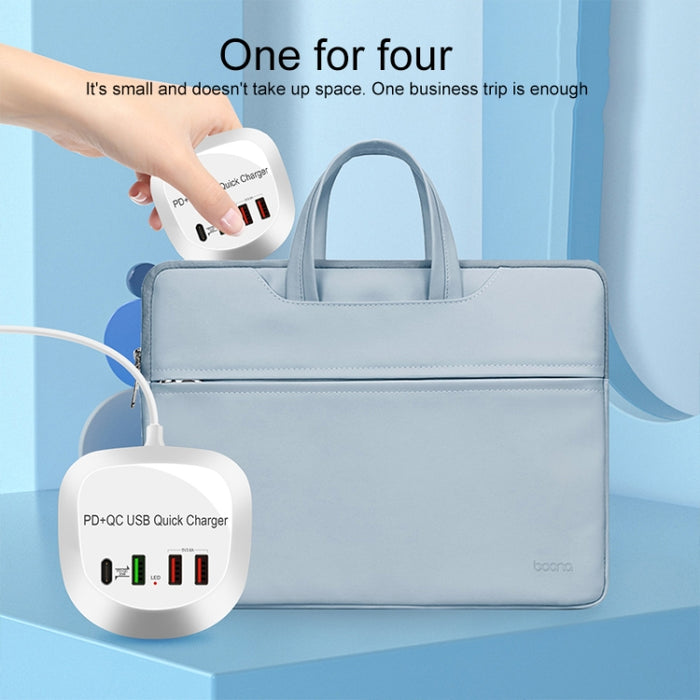 WLX-T3P 4 en 1 PD + QC Cargador USB de carga rápida inteligente multifunción