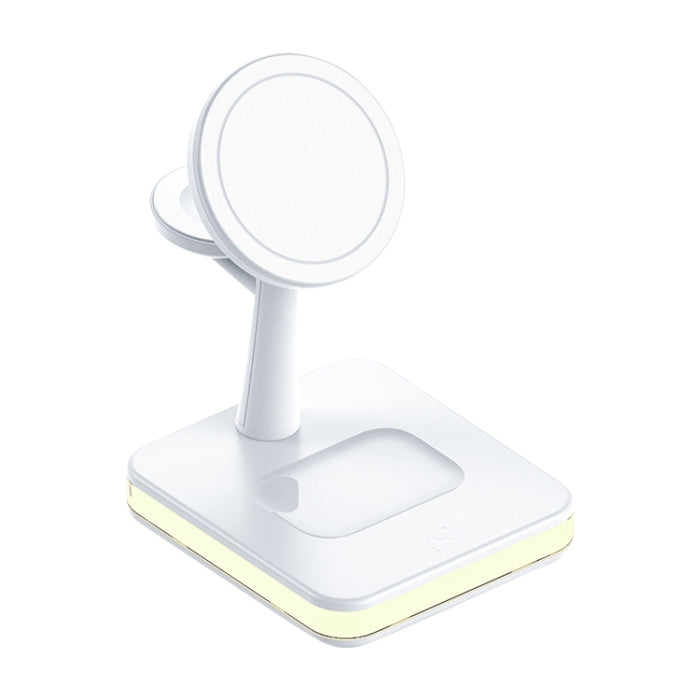 991 3 en 1 Carga rápida inalámbrica de inducción electromagnética de 15 W con soporte giratorio de 360 grados