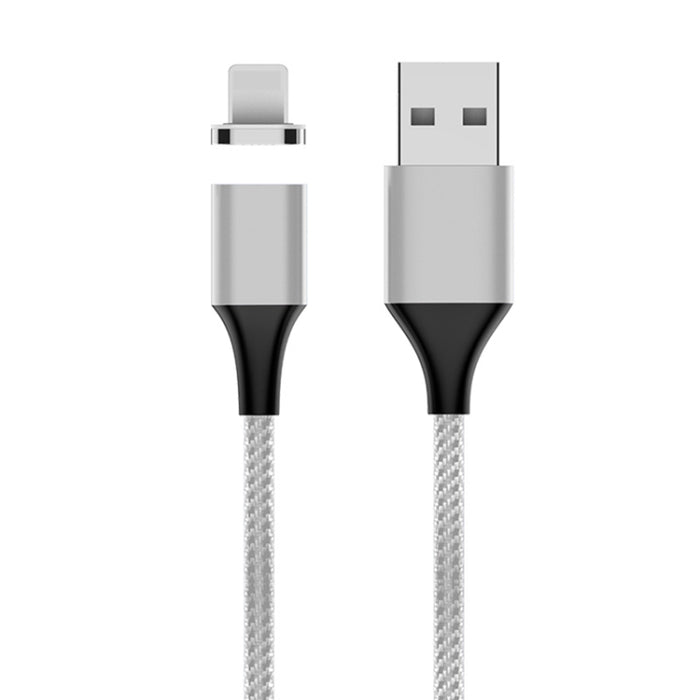 Cable de datos magnético trenzado de nailon M11 5A USB a 8 pines, longitud del cable: 2 m