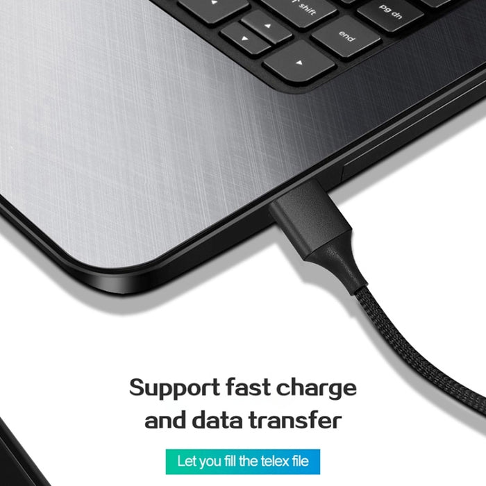 M11 3 en 1 3A USB a 8 pines + Micro USB + USB-C / Cable de datos magnético trenzado de nailon tipo C, Longitud del cable: 1 m