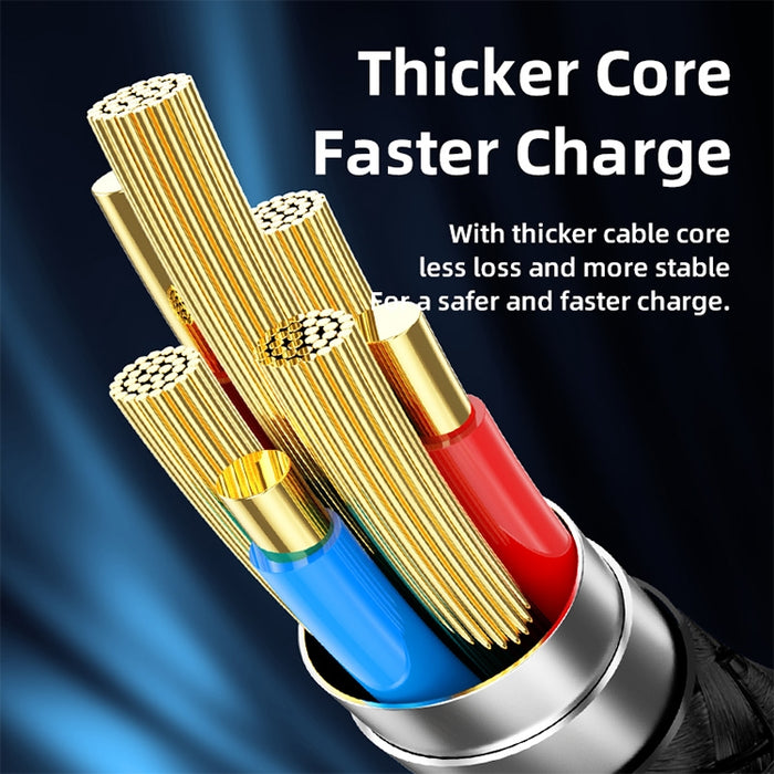 REMAX RC-128i 20W Tipo-C / USB-C a pantalla digital inteligente de 8 pines Cable de datos de carga trenzado de aleación de zinc, longitud: 1,2 m