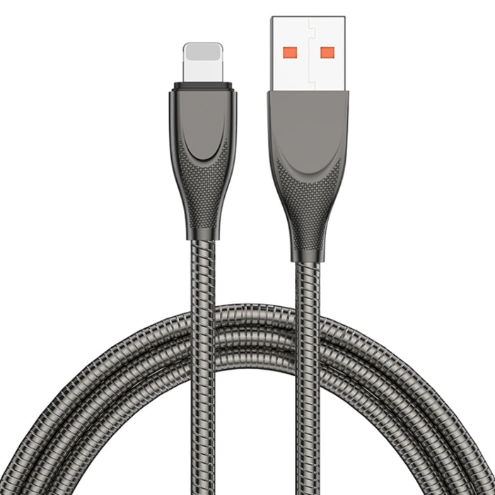 ADC-009 Cable de datos de carga rápida con manguera de aleación de zinc USB a 8 pines, longitud del cable: 1 m