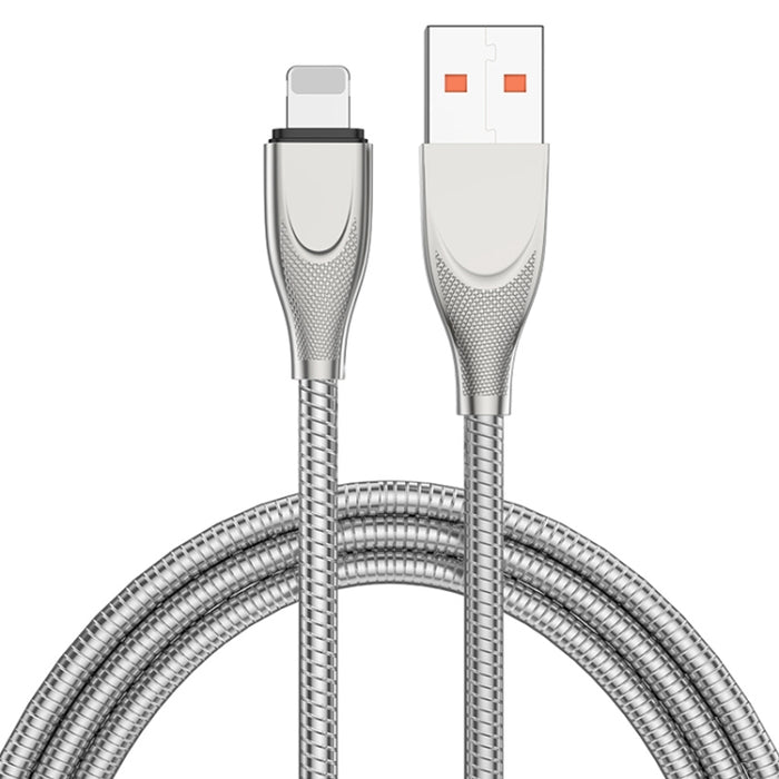 ADC-009 Cable de datos de carga rápida con manguera de aleación de zinc USB a 8 pines, longitud del cable: 1 m