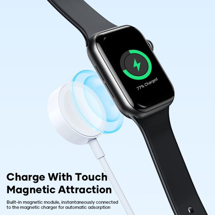 3 en 1 USB-C / Type-C a 8 pines + USB-C / Type-C + Cable de datos con cargador inalámbrico para reloj magnético, Longitud del cable: 1,2 m