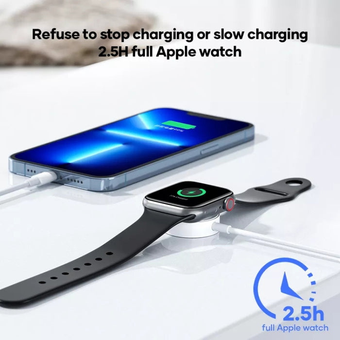 3 en 1 USB-C / Type-C a 8 pines + USB-C / Type-C + Cable de datos con cargador inalámbrico para reloj magnético, Longitud del cable: 1,2 m